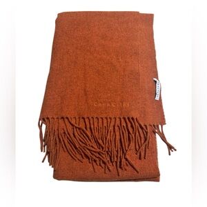 Caractere Wool Scarf Fringe Orange